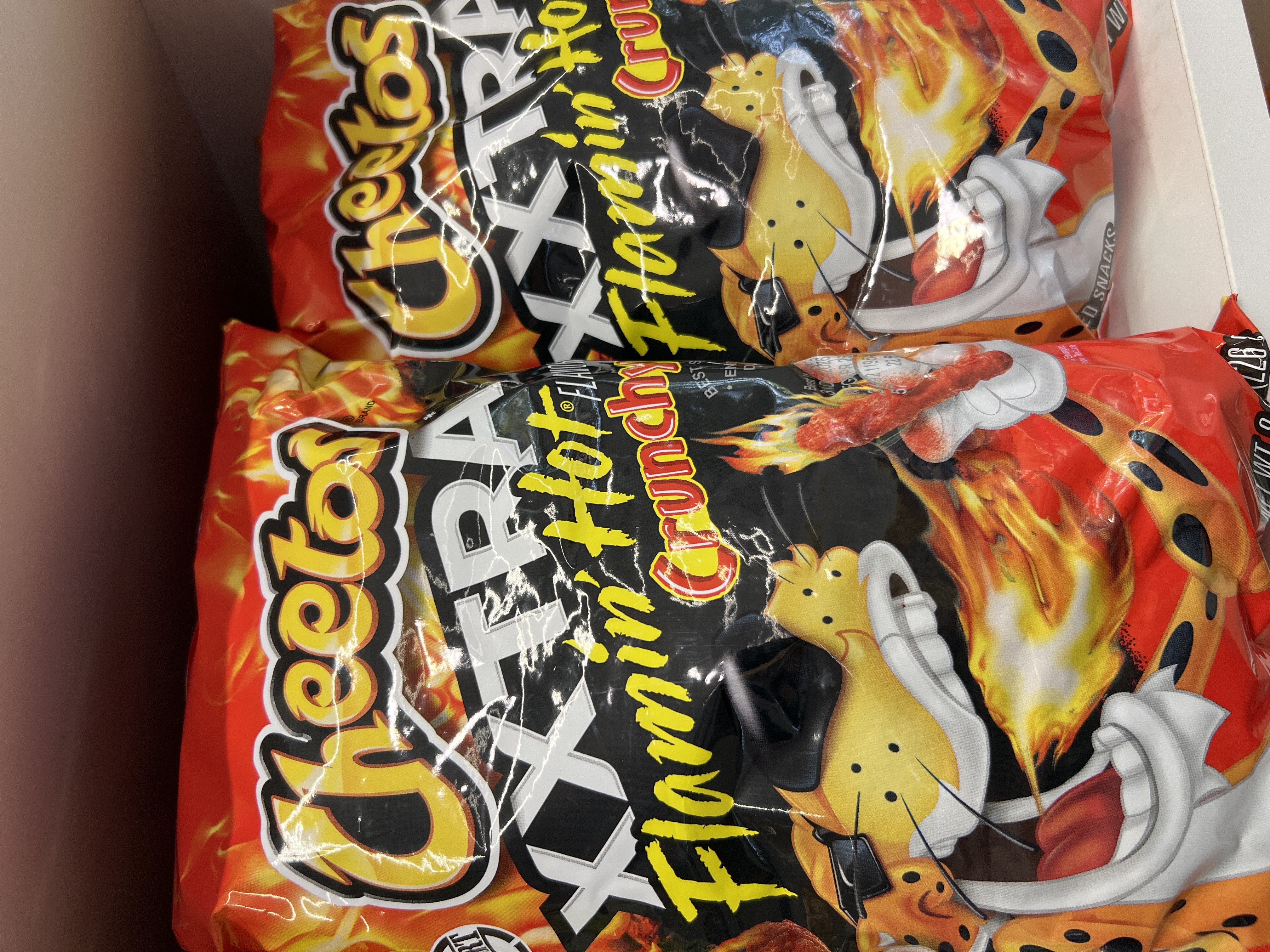 Xxxtra flamin hot Cheetos